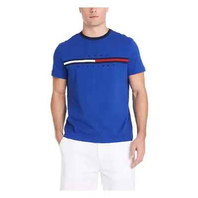 Tommy Hilfiger Men's Regular Short Sleeve Logo T-Shirt Mazarine Blue