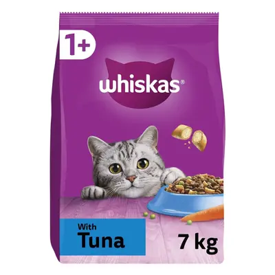 7Kg Whiskas 1+ Adult Complete Dry Cat Food Tuna Bulk Pack Cat Biscuits