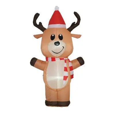 Reindeer Inflatable glow brightly, adding festive cheer day and night.