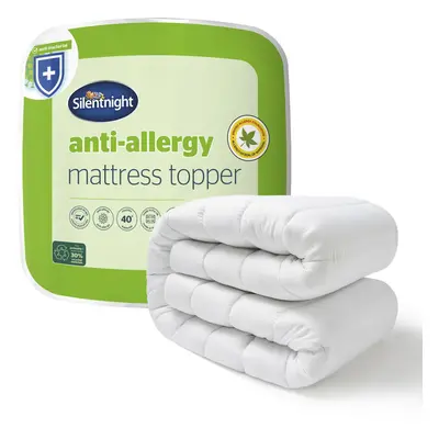 Silentnight Anti-Allergy Double Mattress Topper - Thick Deep Mattress Pad Protecting Against All