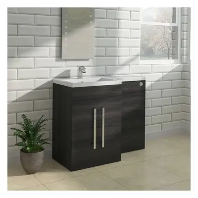 Calm Grey Left Hand Combination Vanity Unit Set (No Toilet)