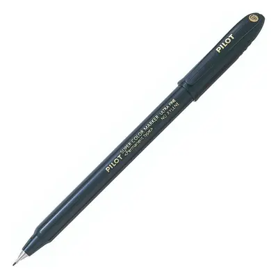 Pilot Super Colour Ultra Fine Marker 1.0 mm Tip - Black, Box of