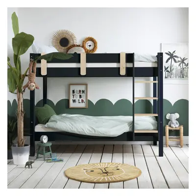 (Una Bunk Bed Contemporary in Anthracite) Una Bed in Contemporary Anthracite