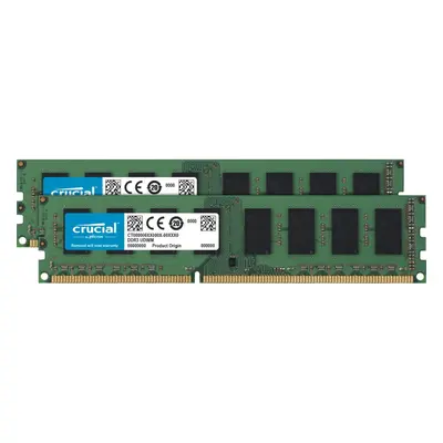 Crucial 16GB Kit (8GBx2) DDR3/DDR3L MT/s (PC3-12800) DR x8 ECC UD