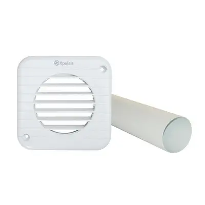 Xpelair 93021AW Wall Kit Walltube and Grille 150mm