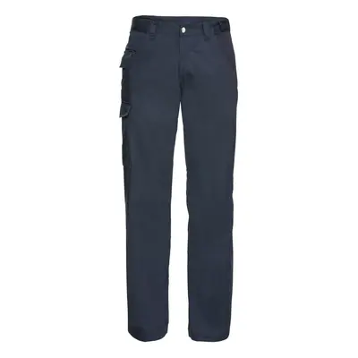 (46W x Long, French Navy) Russell Workwear Mens Polycotton Twill Trouser / Pants (Long)