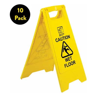 PACK OF WET FLOOR SIGNS CAUTION WARNING BOARD YELLOW SIGN