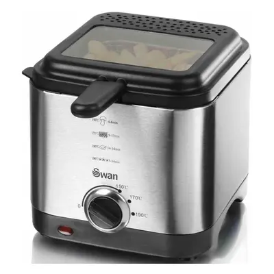 Swan Stainless Steel Fryer 1.5L Adjustable Thermostat - Silver (Model SD6060N)