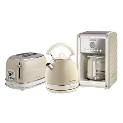 Ariete ARPK13 Retro Style Dome Kettle, Slice Toaster and Filter Coffee Machine Set, Vintage Desi