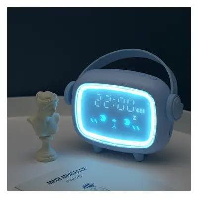 (Blue) Time Angel Alarm Clock Multi-function LED Digital Clock Children's Creative Electronic Sm