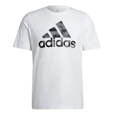 adidas Men's Essentials Camouflage Printed Tee White Medium