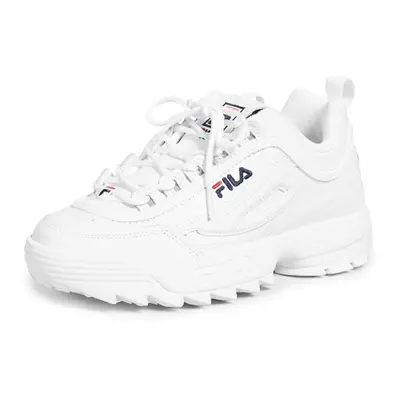 Fila Women's Disruptor II Premium Comfortable Sneakers White/Navy/Red