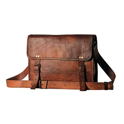 ALASKA EXPORTS - Men's Auth Real Leather Messenger Bags Laptop Briefcase Satchel