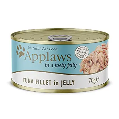 Natural Wet Cat Food, Tuna Fillet in Jelly g Tin, (24 x g Tins)