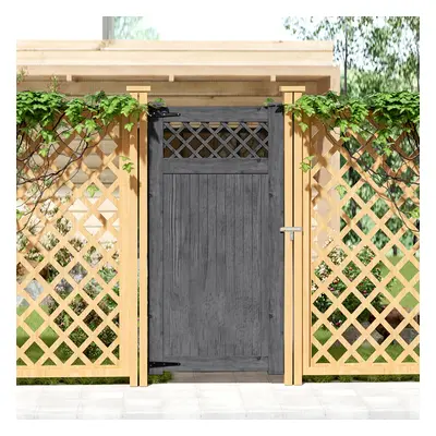 (90*180cm) Rhombus Garden Wood Fence Gate, Grey