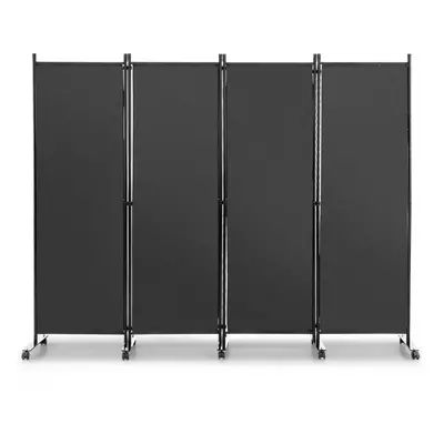 4 Panel Room Divider 172cm Tall Rolling Privacy Screens on Wheels