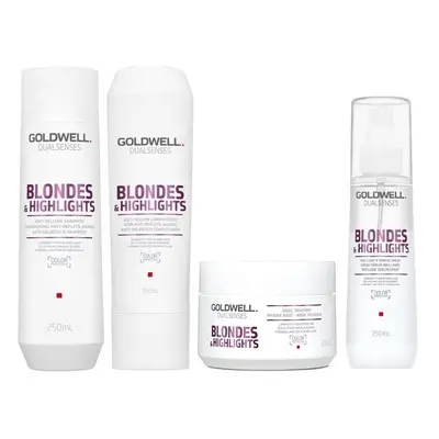 Goldwell Dualsenses Blondes & Highlights A-Y Shampoo 250ml, Conditioner 200ml, 60sec Treatment 2