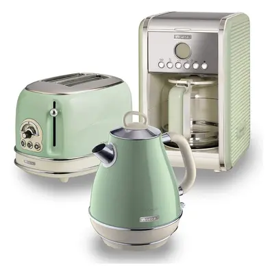 Ariete ARPK8 Retro Style Jug Kettle, Slice Toaster and Filter Coffee Machine Set, Vintage Design