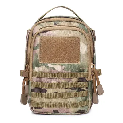 (CP Camouflage) 8'' Nylon Tactical Molle Phone Pouch Waist Pack Bag Combat Military EDC Gadget H