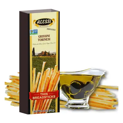 Alessi Imported Breadsticks with Extra Virgin Olive Oil (Pack of 12)