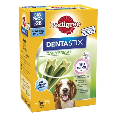 Pedigree Dentastix - Fresh Daily Dental Chews Medium Dog, Sticks - 2.88 kg MegaPack (4 x Sticks)