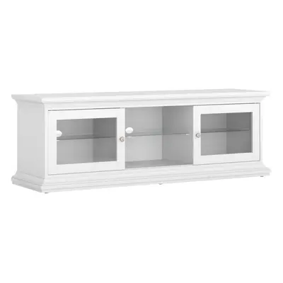 TV Unit - Wide - Doors Shelf in White