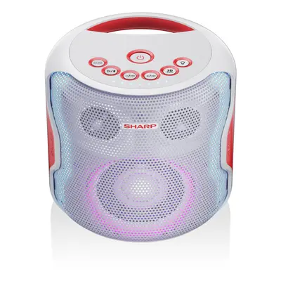 Sharp PS-919 130W Portable Bluetooth Speaker with LED Backlight - White