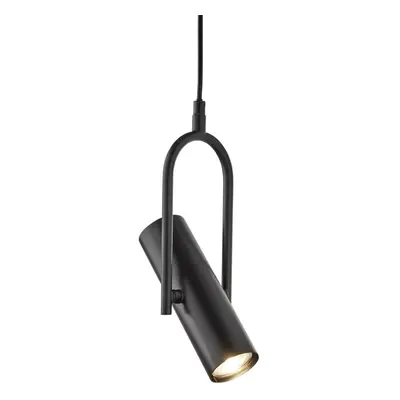 1 Light Cylinder Shade Pendant Matt Black