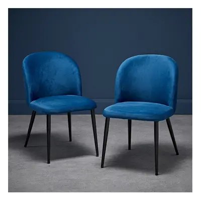 2 x LPD ZARA DINING CHAIR BLUE - (PACK OF 2)