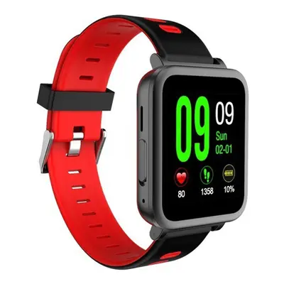 (Red) 1.54 inch IPS Full Touch Screen Heart Rate Sleep Monitor Multi-function Pedometer Smart Wa