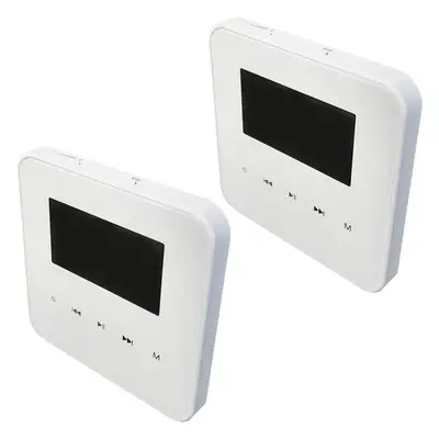 2 PACK 100W Wall Mounted Compact Bluetooth Amplifier Stereo Hi-Fi System