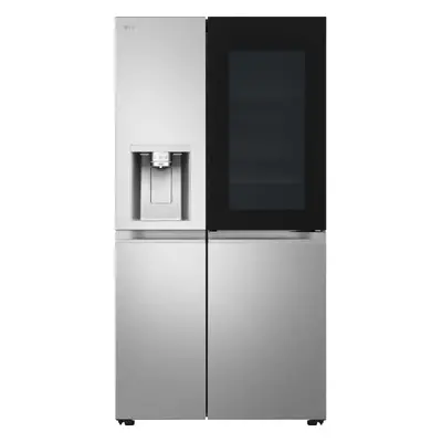 LG GSXE90BSAD InstaView American Style Smart Fridge Freezer - Brushed Steel