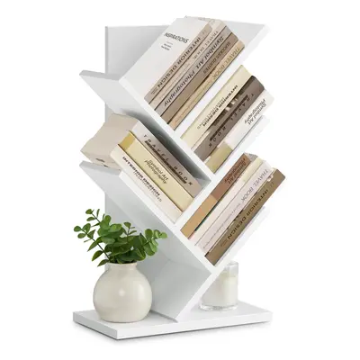 VASAGLE Tree Bookshelf 5-Tier Bookcase Small Bookshelf Space-Saving Corner Shelf Book Tree Holds