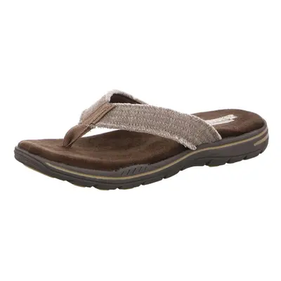 Skechers mens Relaxed Fit: Evented - Arven Flip Flop Chocolate US