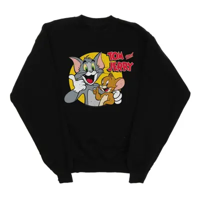 (4XL, Black) Tom And Jerry Mens Thumbs Up Sweatshirt