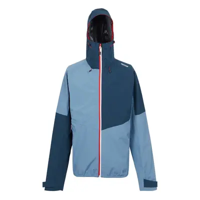 (XXL, Coronet Blue/Moonlight Denim) Regatta Mens Deserto II Colour Block Waterproof Jacket