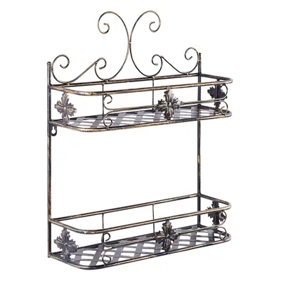 Metal Bathroom Wall Shelf Black MARAYES