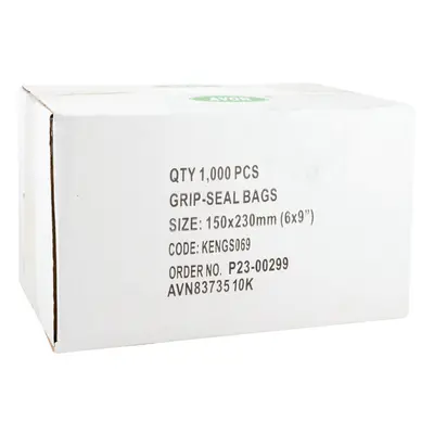 6"X9" Plain Grip Seal Bags, Pk-1000