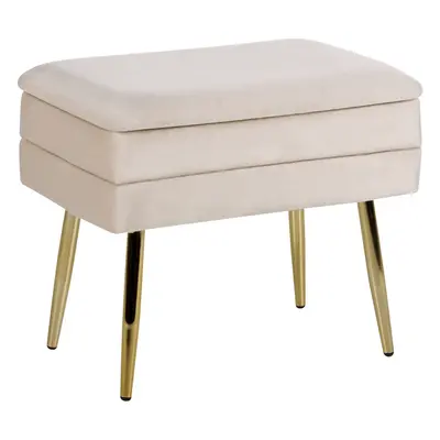 Storage Bench ODESSA Beige Velvet