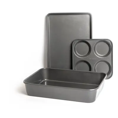 MasterClass Piece Bakeware Set, Including Baking Tray, Large Roasting Pan and Yorkshire Pudding 