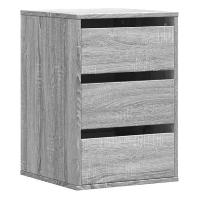 (grey sonoma, x x cm) vidaXL Corner Chest of Drawers Storage Drawer Side Cabinet Engineered Wood