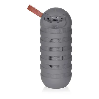 (Grey) Outdoor Portable Wireless Bluetooth 5.0 Flashlight Speaker Stereo Hi-Fi Speakers Support 