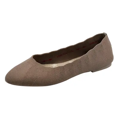 Skechers Womens clawsome-Bewitch Ballet Flat Taupe M US