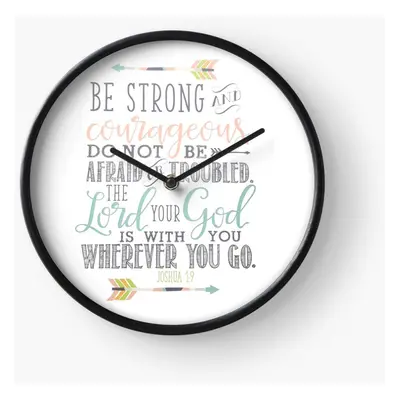 (Joshua 9 Bible Verse=5064) Wall Clock Inch Funny Mantel & Tabletop Art Decor for Home Bedroom O