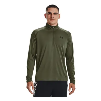 Under Armour Mens Tech 12 Zip-Up T-Shirt (392) Marine OD green