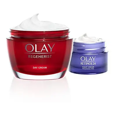 Olay Regenerist Moisturiser, Skincare Day Face Cream with Niacinamide, 50ml, Includes FREE Retin