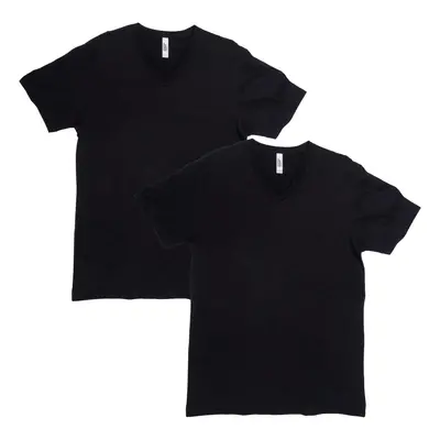 American Apparel CVC V-Neck T-Shirt Style G2006CVC Black (2-Pack)