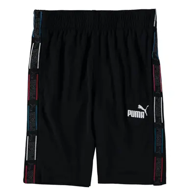 PUMA Boys' Core Essential Athletic Shorts (Large Mesh Tape Black)