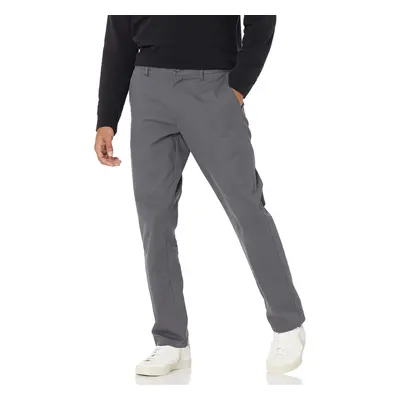 Mens Slim-Fit Wrinkle-Resistant Flat-Front chino Pant, grey, 42W x 34L