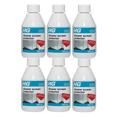 6 x HG Shower Screen Protector and Bathroom Against Scale & Dirt - 250ml